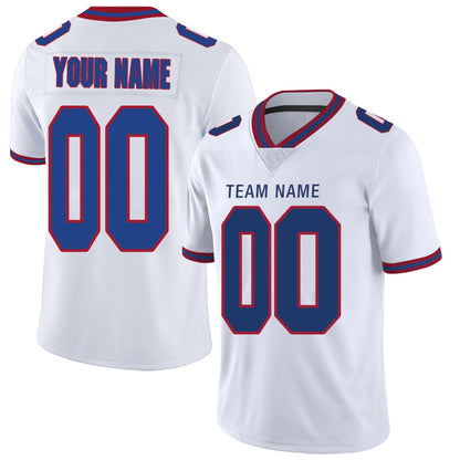 Custom NY.Giants Football Jerseys Team Player or Personalized Design Your Own Name for Men's Women's Youth Jerseys Navy view 2