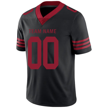 Custom SF.49ers Football Jerseys Team Player or Personalized Design Your Own Name for Men's Women's Youth Jerseys Red view 8