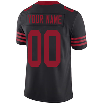 Custom SF.49ers Football Jerseys Team Player or Personalized Design Your Own Name for Men's Women's Youth Jerseys Red view 7