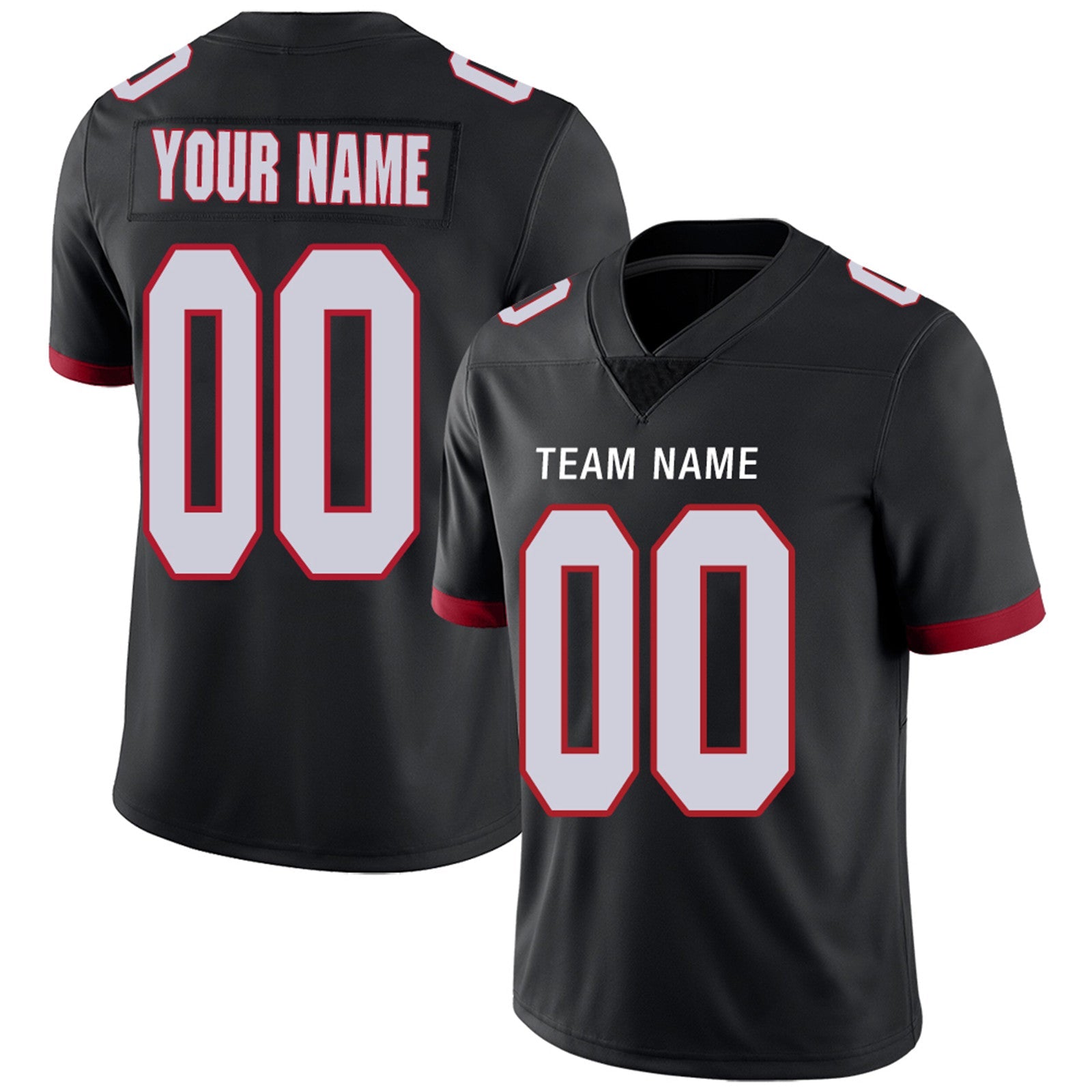 Custom A.Falcons Team Player or Personalized Design Your Own Name for Men's Women's Youth Jerseys Red Football Jerseys view 2