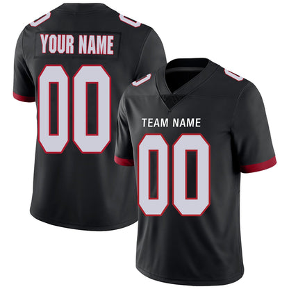 Custom A.Falcons Team Player or Personalized Design Your Own Name for Men's Women's Youth Jerseys Red Football Jerseys view 2