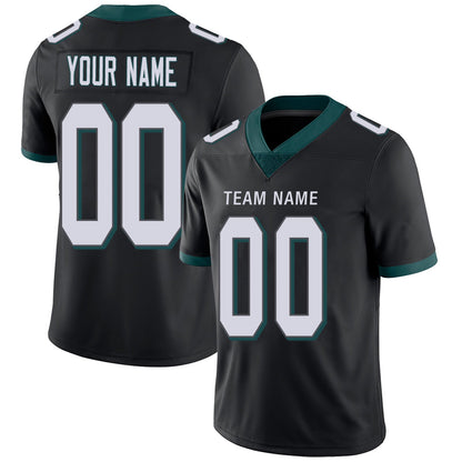 Custom P.Eagles Football Jerseys Team Player or Personalized Design Your Own Name for Men's Women's Youth Jerseys Green view 2