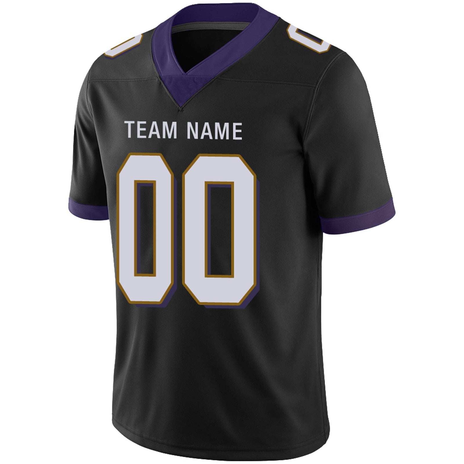 Custom B.Ravens Football JerseyS Team Player or Personalized Design Your Own Name for Men's Women's Youth Jerseys Purple view 8