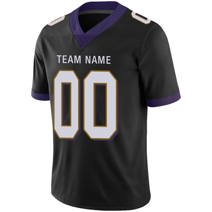 Custom B.Ravens Football JerseyS Team Player or Personalized Design Your Own Name for Men's Women's Youth Jerseys Purple view 8