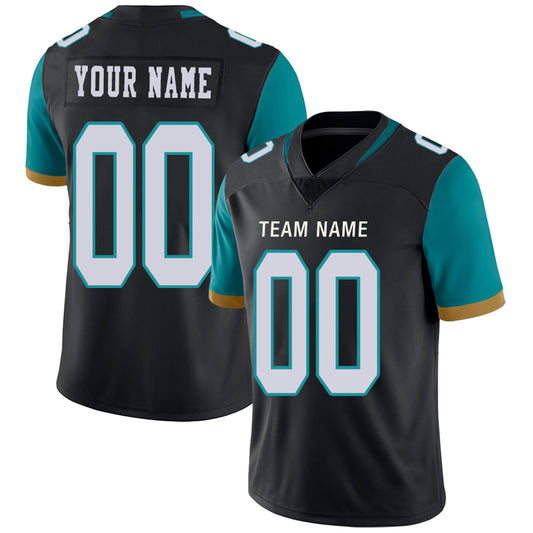 Custom J.Jaguars Football Jerseys Team Player or Personalized Design Your Own Name for Men's Women's Youth Jerseys Teal - Main View