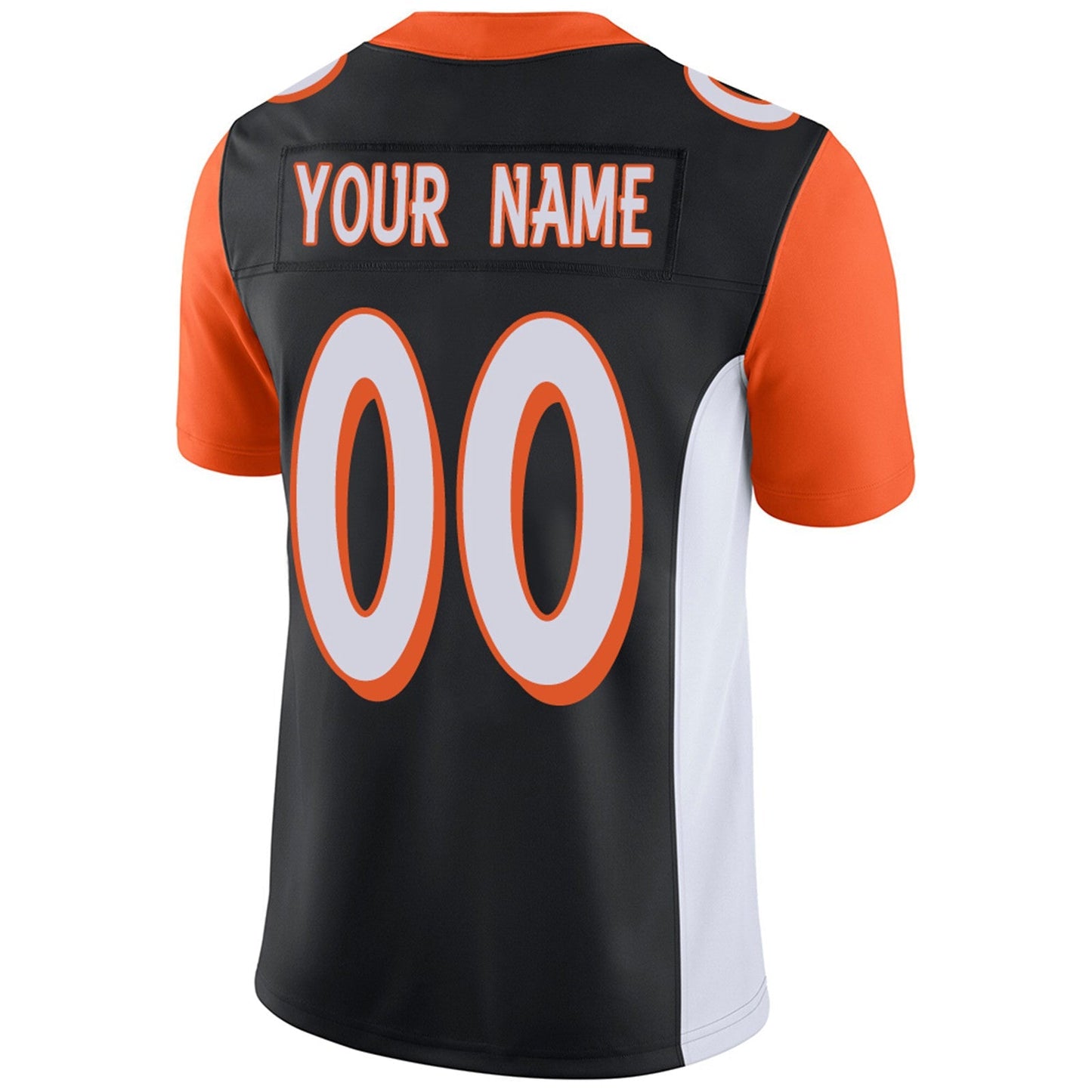 Custom C.Bengals Football Jerseys Team Player or Personalized Design Your Own Name for Men's Women's Youth Jerseys Orange view 4