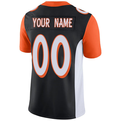 Custom C.Bengals Football Jerseys Team Player or Personalized Design Your Own Name for Men's Women's Youth Jerseys Orange view 4
