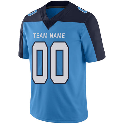 Custom T.Titans Football Jerseys Team Player or Personalized Design Your Own Name for Men's Women's Youth Jerseys Navy view 7