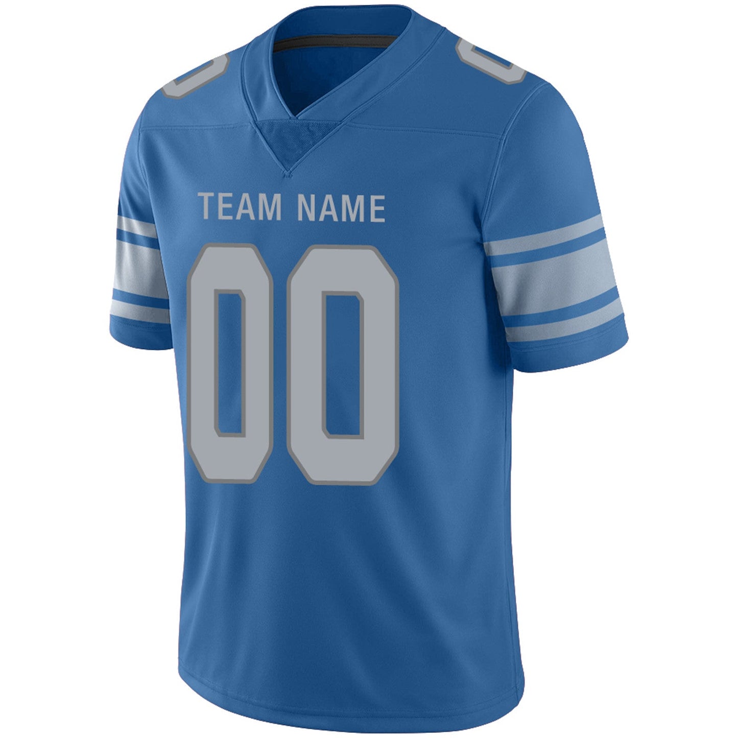 Custom D.Lions Football Jersey Team Player or Personalized Design Your Own Name for Men's Women's Youth Jerseys Blue view 8