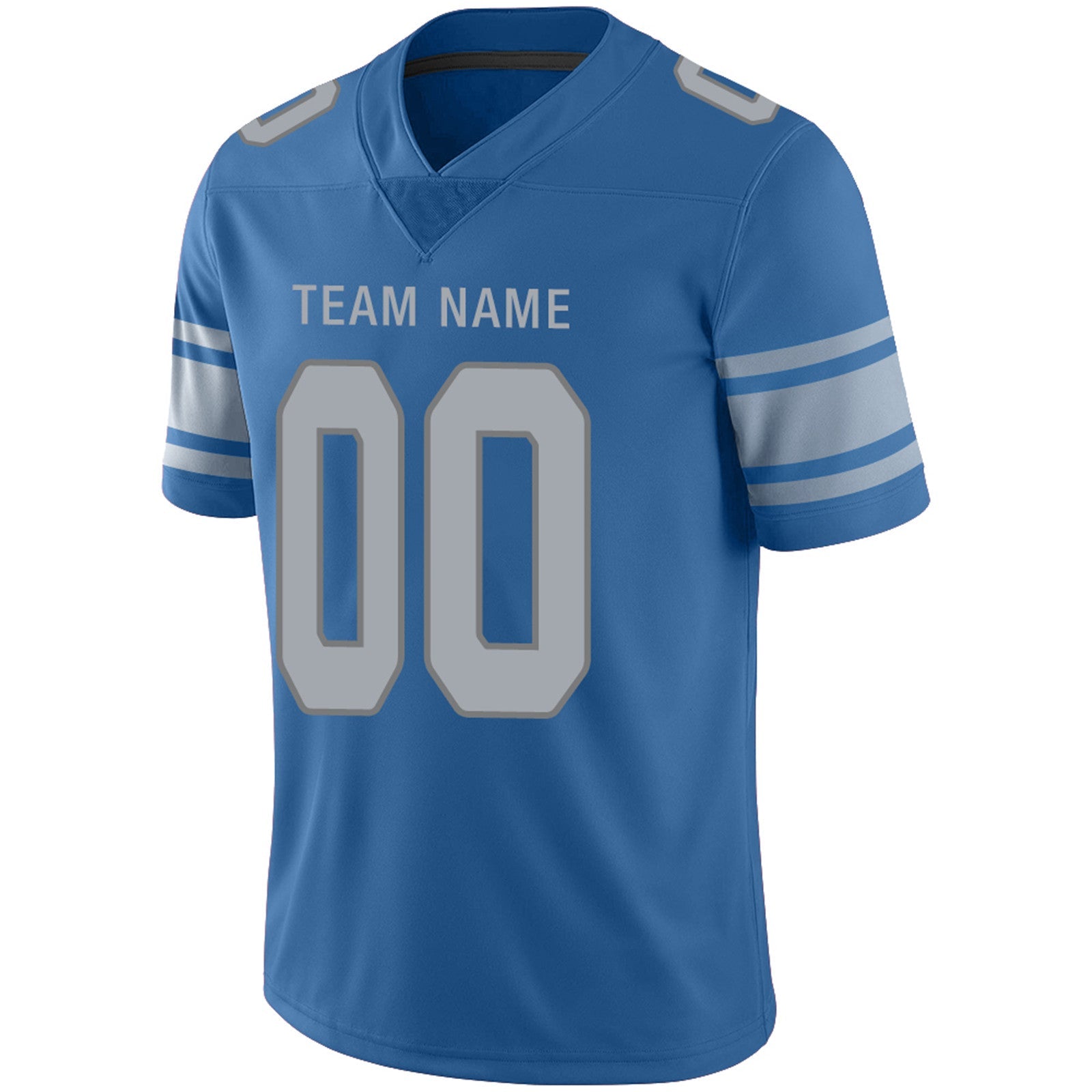Custom D.Lions Football Jersey Team Player or Personalized Design Your Own Name for Men's Women's Youth Jerseys Blue view 8