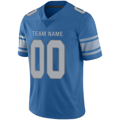 Custom D.Lions Football Jersey Team Player or Personalized Design Your Own Name for Men's Women's Youth Jerseys Blue view 8