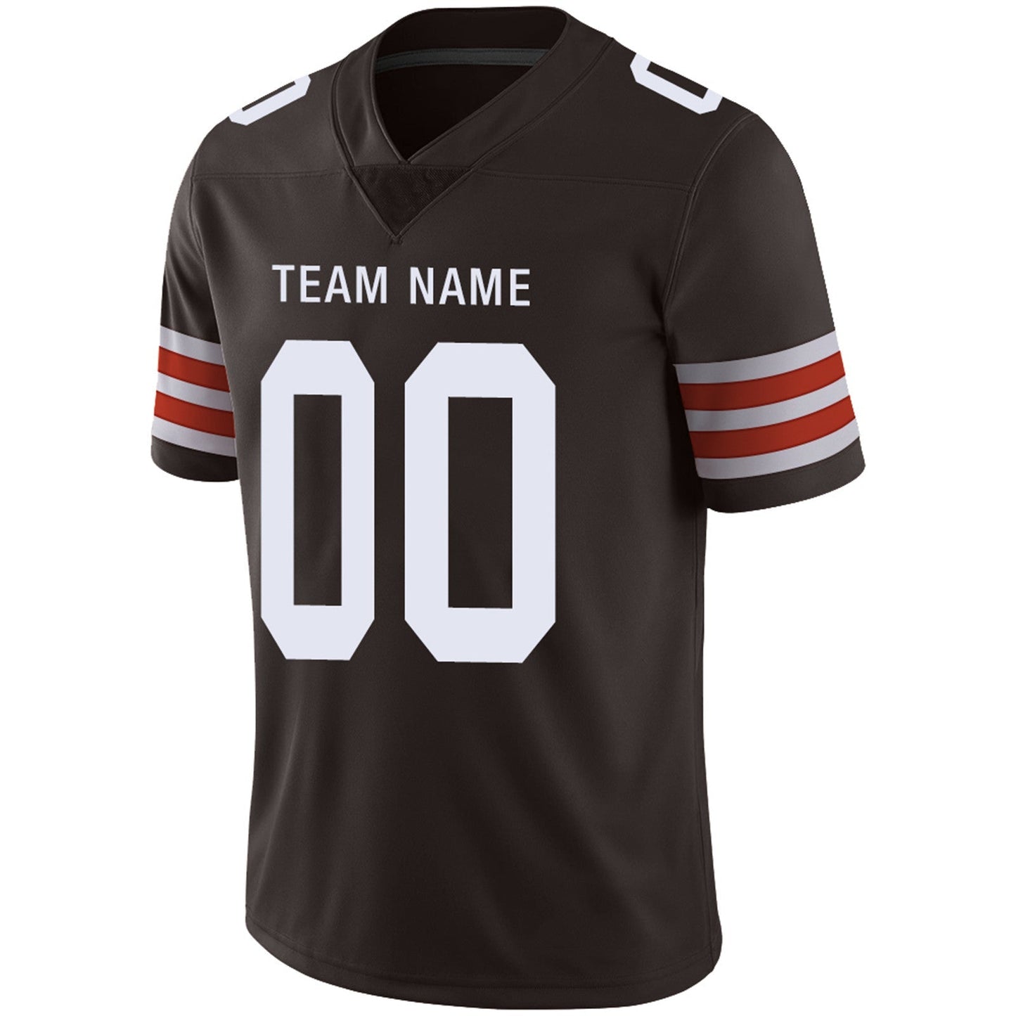 Custom C.Browns Football Jersey Team Player or Personalized Design Your Own Name for Men's Women's Youth Jerseys Brown view 7