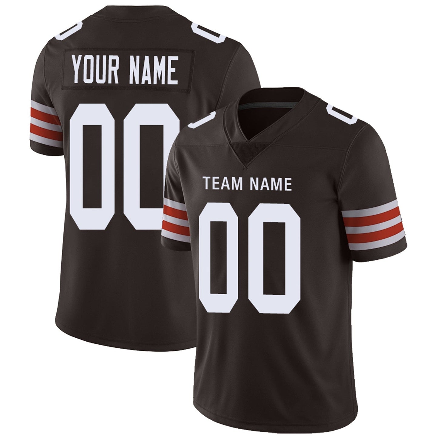 Custom C.Browns Football Jersey Team Player or Personalized Design Your Own Name for Men's Women's Youth Jerseys Brown - Main View