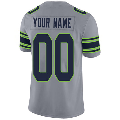 Custom S.Seahawks Football Jerseys Team Player or Personalized Design Your Own Name for Men's Women's Youth Jerseys Navy view 7