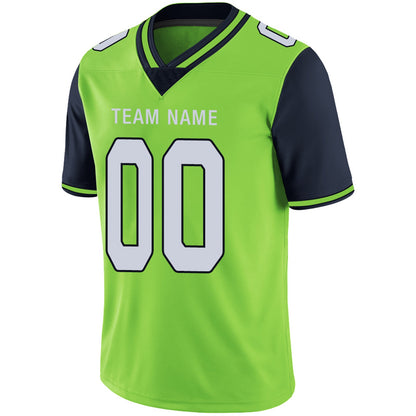 Custom S.Seahawks Football Jerseys Team Player or Personalized Design Your Own Name for Men's Women's Youth Jerseys Navy view 11