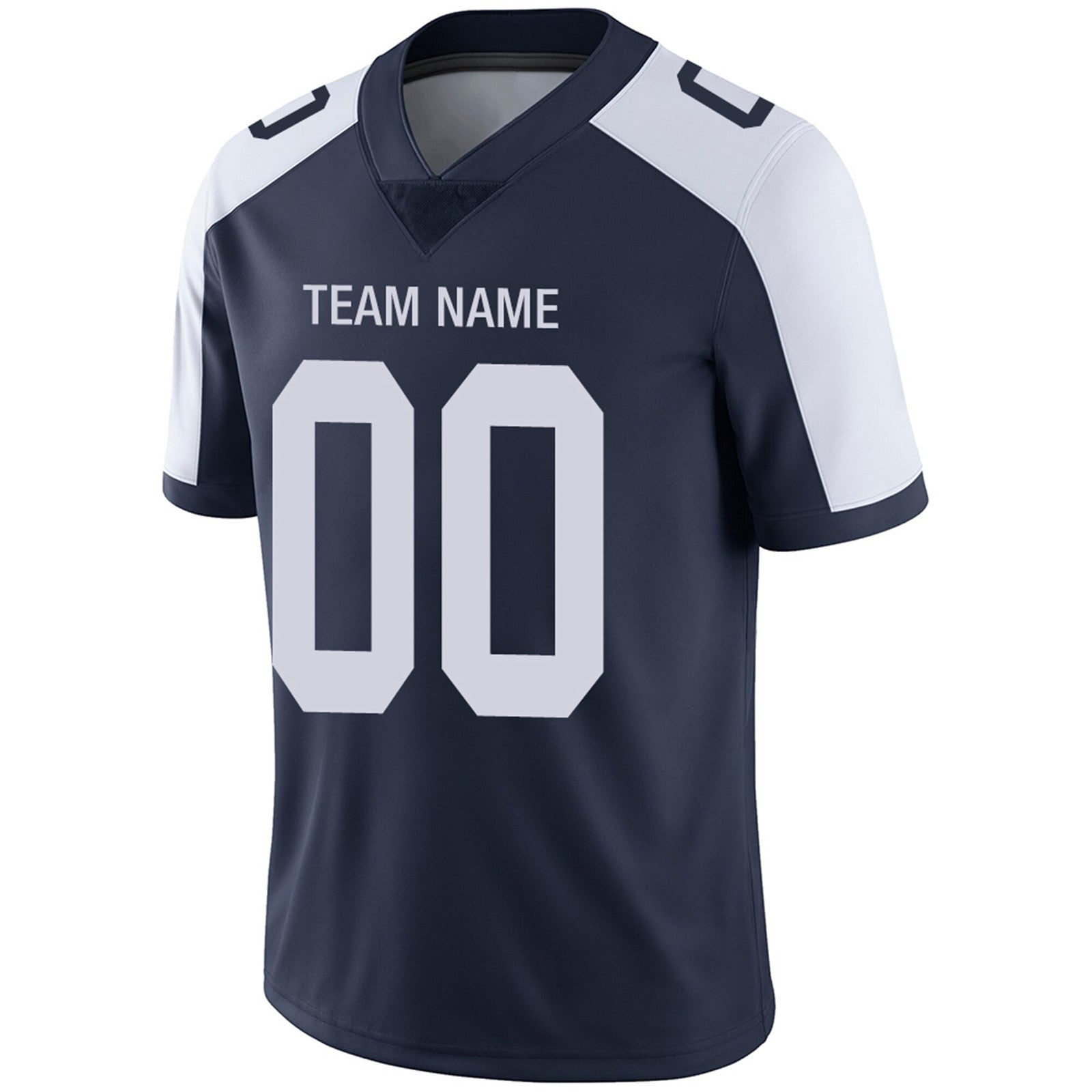 Custom D.Cowboys Football Jerseys Team Player or Personalized Design Your Own Name for Men's Women's Youth Jerseys Navy view 7