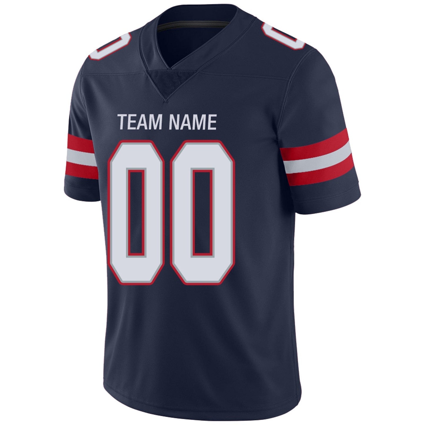 Custom NE.Patriots Football Jerseys Team Player or Personalized Design Your Own Name for Men's Women's Youth Jerseys Navy view 7