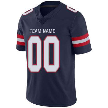 Custom NE.Patriots Football Jerseys Team Player or Personalized Design Your Own Name for Men's Women's Youth Jerseys Navy view 7