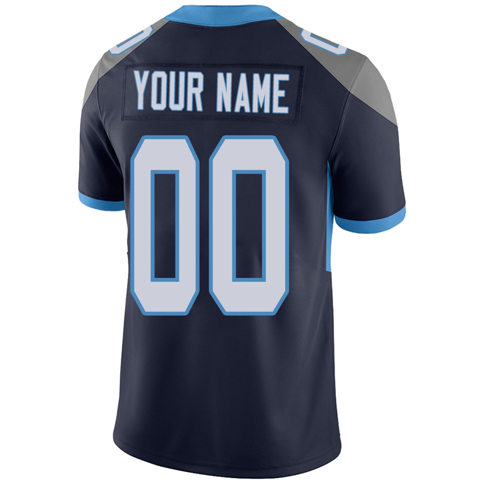 Custom T.Titans Football Jerseys Team Player or Personalized Design Your Own Name for Men's Women's Youth Jerseys Navy view 8