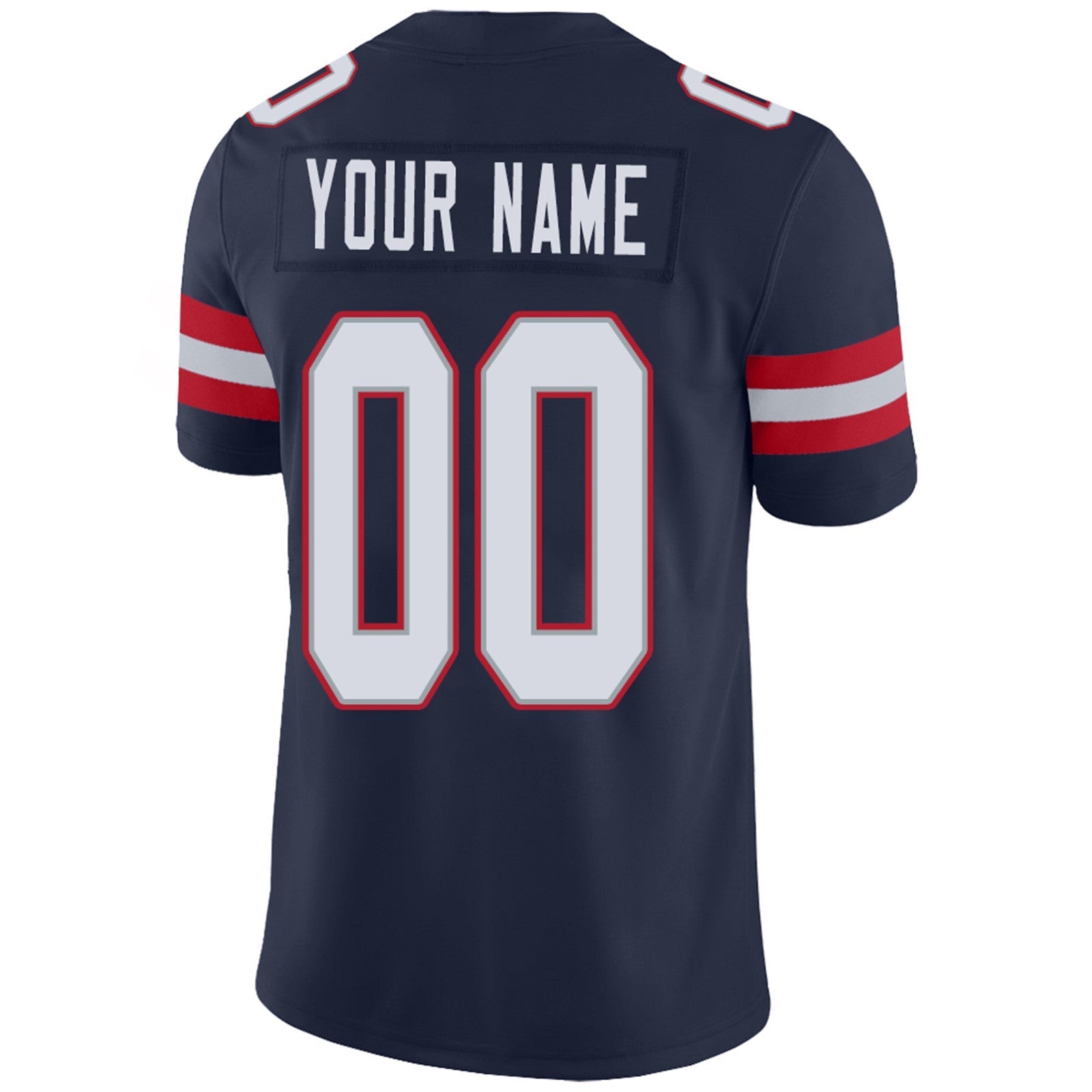 Custom NE.Patriots Football Jerseys Team Player or Personalized Design Your Own Name for Men's Women's Youth Jerseys Navy view 6