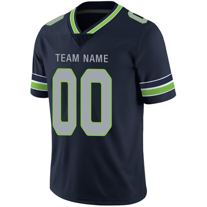 Custom S.Seahawks Football Jerseys Team Player or Personalized Design Your Own Name for Men's Women's Youth Jerseys Navy view 13