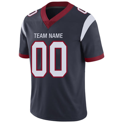 Custom H.Texans Football Jerseys Team Player or Personalized Design Your Own Name for Men's Women's Youth Jerseys Navy view 7