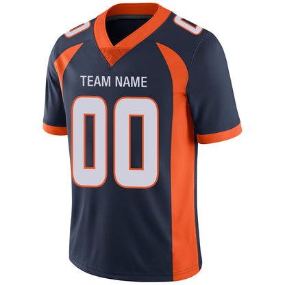 Custom D.Broncos Football Jerseys Team Player or Personalized Design Your Own Name for Men's Women's Youth Jerseys Orange view 8