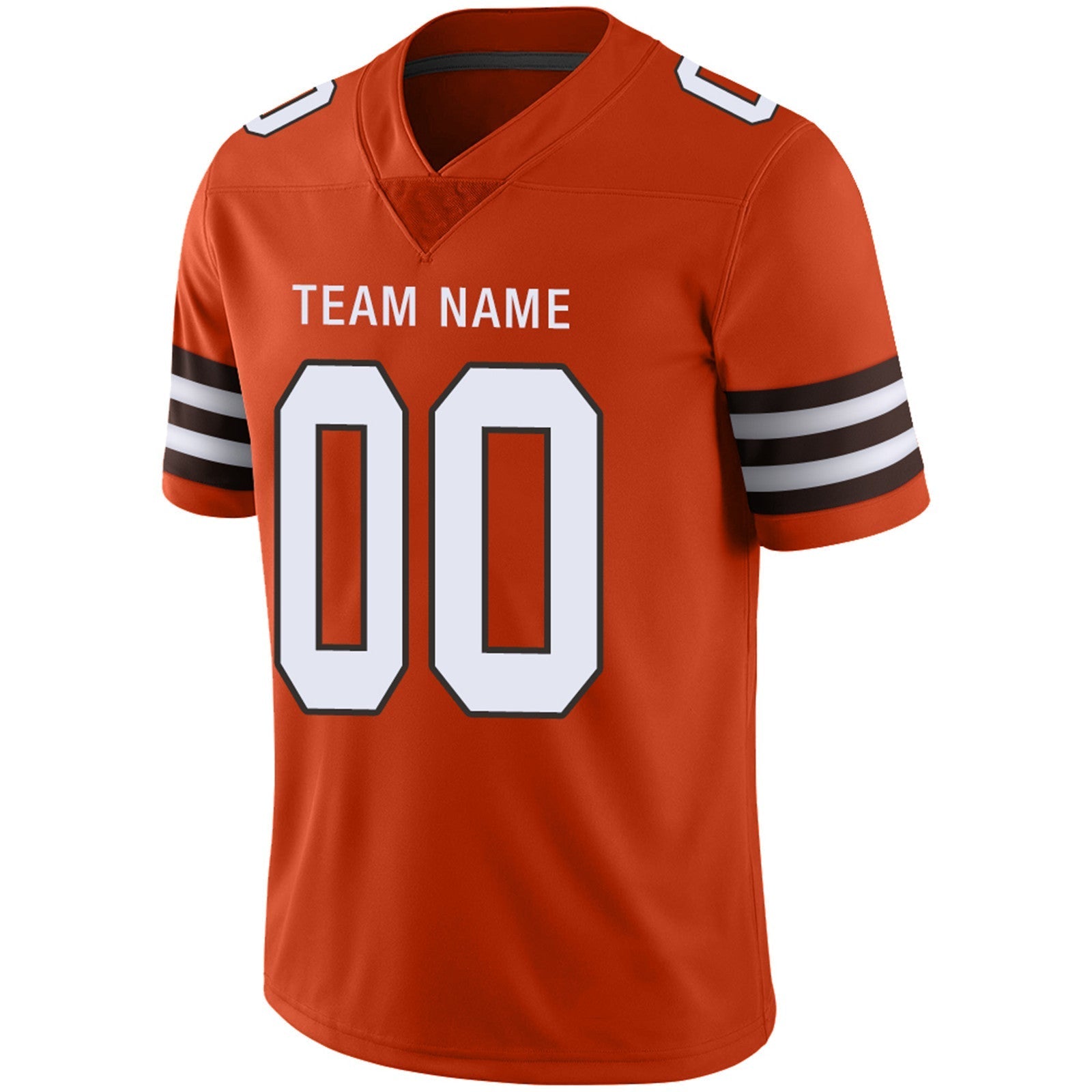 Custom C.Browns Football Jersey Team Player or Personalized Design Your Own Name for Men's Women's Youth Jerseys Brown view 9