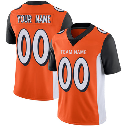 Custom C.Bengals Football Jerseys Team Player or Personalized Design Your Own Name for Men's Women's Youth Jerseys Orange - Main View