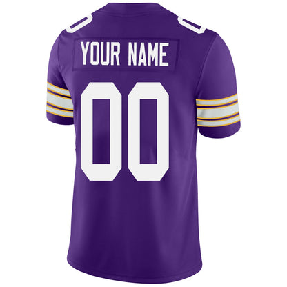 Custom MN.Vikings Football Jerseys Team Player or Personalized Design Your Own Name for Men's Women's Youth Jerseys Purple view 5