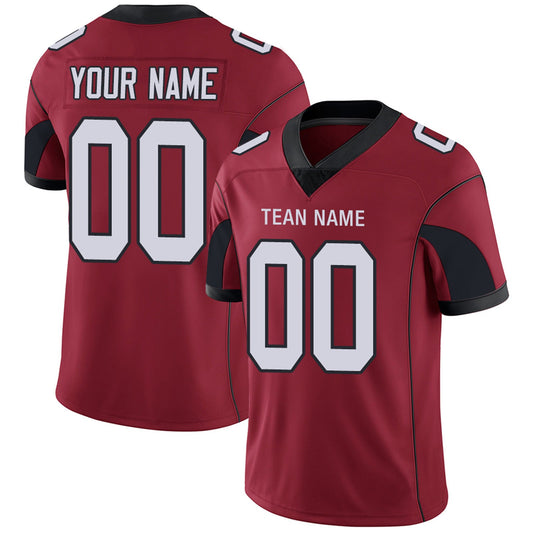 Custom A.Cardinals Team Player or Personalized Design Your Own Name for Men's Women's Youth Jerseys Red Football Jerseys - Main View
