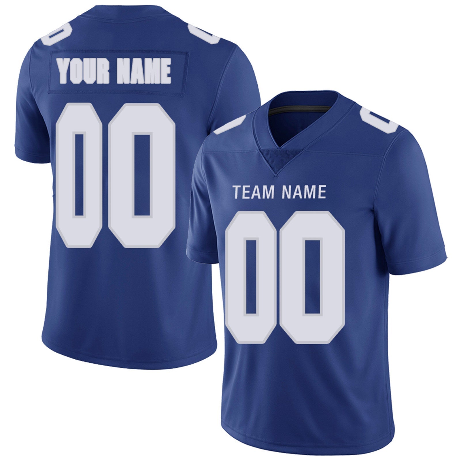 Custom NY.Giants Football Jerseys Team Player or Personalized Design Your Own Name for Men's Women's Youth Jerseys Navy - Main View