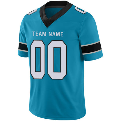 Custom C.Panthers Football Jerseys Team Player or Personalized Design Your Own Name for Men's Women's Youth Jerseys Blue view 9