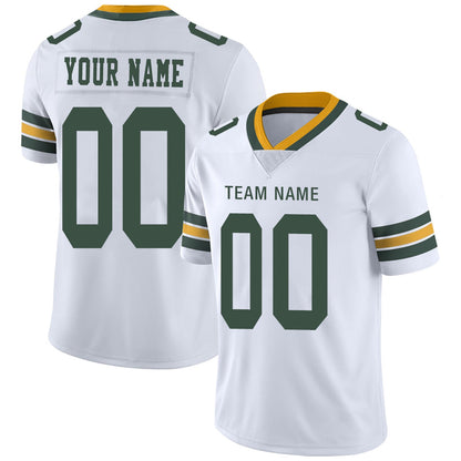 Custom GB.Packers Football Jerseys Team Player or Personalized Design Your Own Name for Men's Women's Youth Jerseys Green view 2
