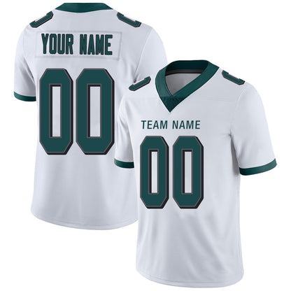 Custom P.Eagles Football Jerseys Team Player or Personalized Design Your Own Name for Men's Women's Youth Jerseys Green view 3