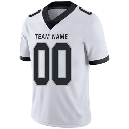Custom L.Raiders Football Jerseys Team Player or Personalized Design Your Own Name for Men's Women's Youth Jerseys Black view 8