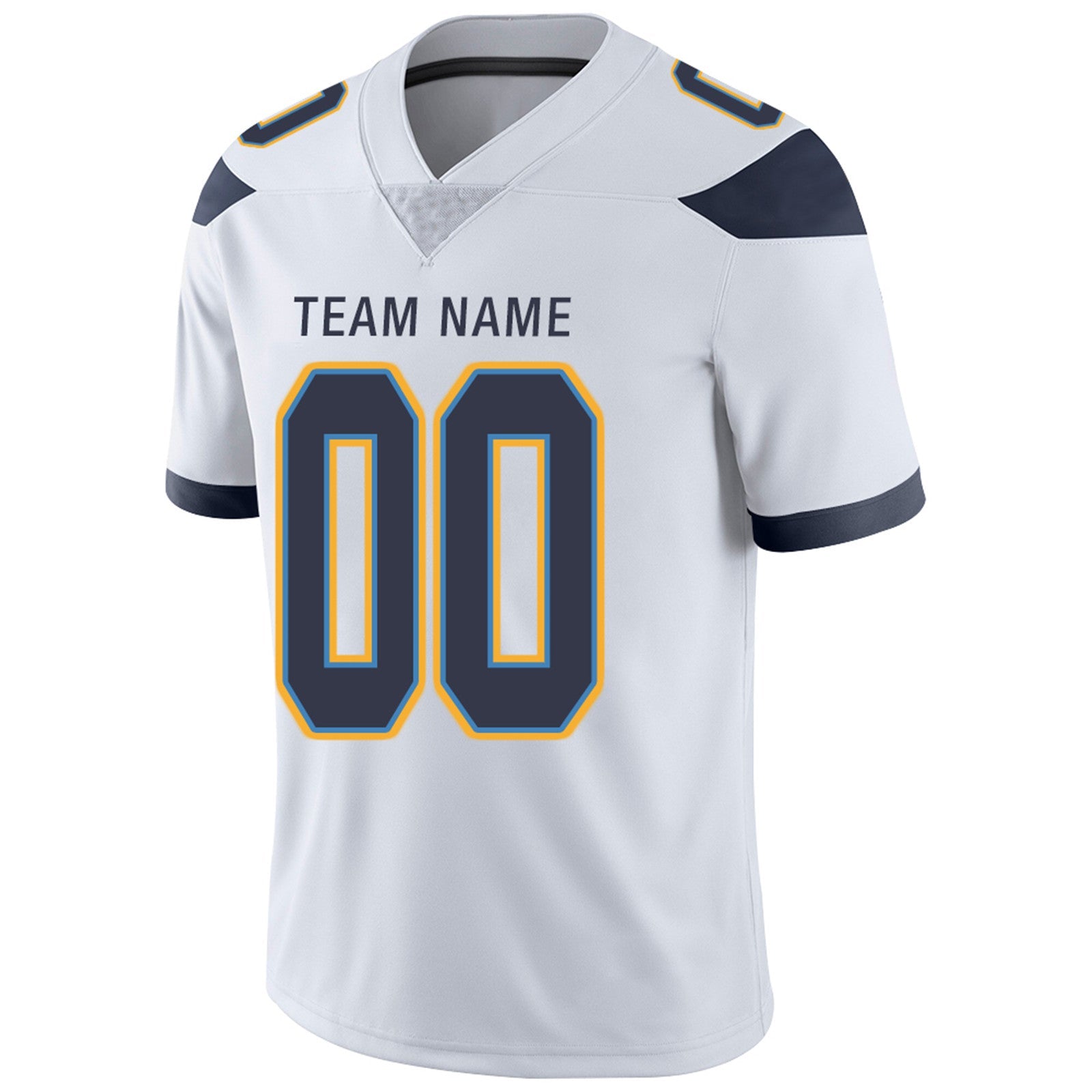 Custom LA.Chargers Football Jerseys Team Player or Personalized Design Your Own Name for Men's Women's Youth Jerseys Navy view 9