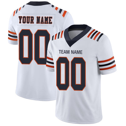 Custom C.Bears Football Jerseys Team Player or Personalized Design Your Own Name for Men's Women's Youth Jerseys Navy view 3