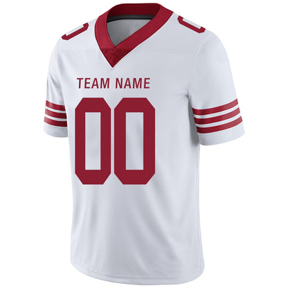 Custom SF.49ers Football Jerseys Team Player or Personalized Design Your Own Name for Men's Women's Youth Jerseys Red view 12