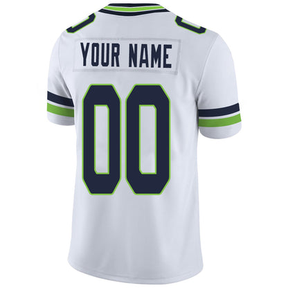 Custom S.Seahawks Football Jerseys Team Player or Personalized Design Your Own Name for Men's Women's Youth Jerseys Navy view 14