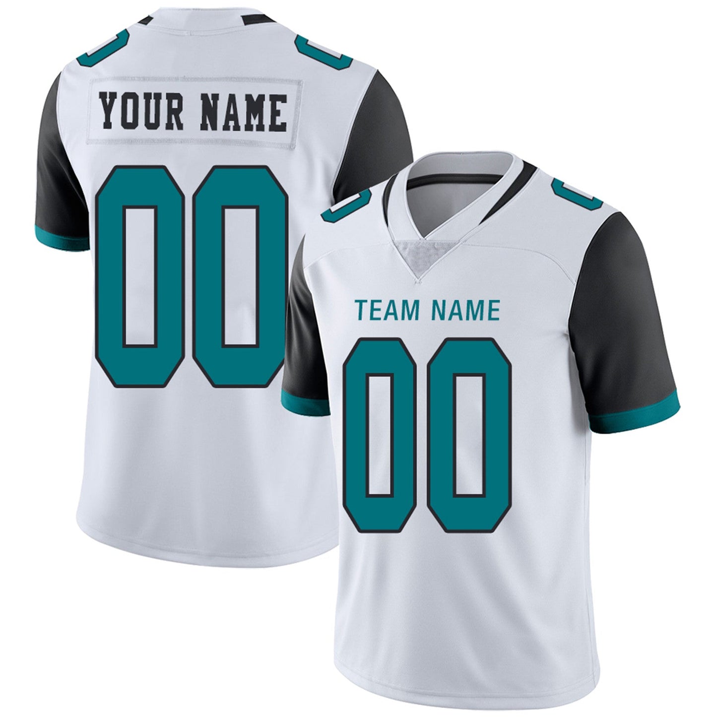 Custom J.Jaguars Football Jerseys Team Player or Personalized Design Your Own Name for Men's Women's Youth Jerseys Teal view 7