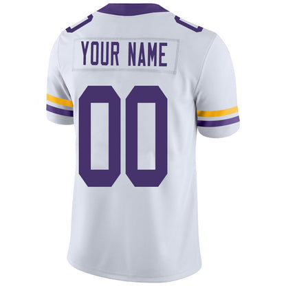 Custom MN.Vikings Football Jerseys Team Player or Personalized Design Your Own Name for Men's Women's Youth Jerseys Purple view 7