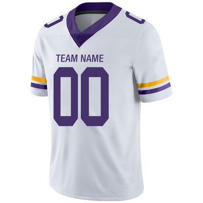 Custom MN.Vikings Football Jerseys Team Player or Personalized Design Your Own Name for Men's Women's Youth Jerseys Purple view 8