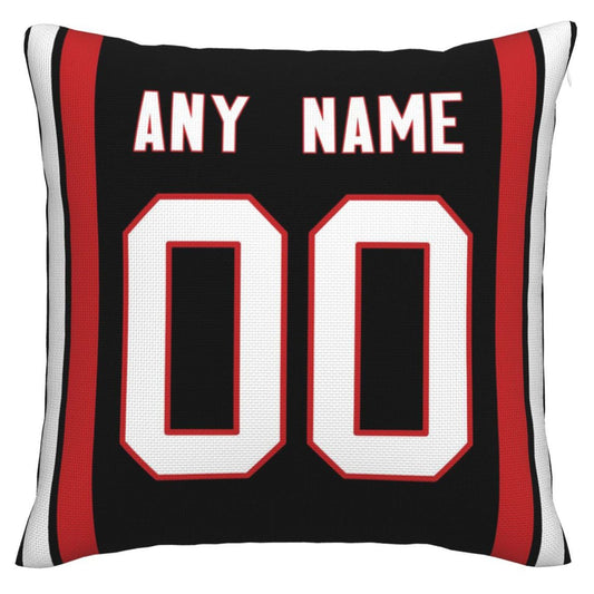 Custom A.Falcons Pillow Decorative Throw Pillow Case - Print Personalized Football Team Fans Name & Number Birthday Gift Football Pillows - Main View