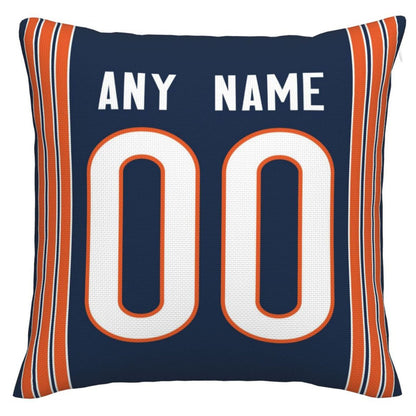 Custom C.Bears Pillow Decorative Throw Pillow Case - Print Personalized Football Team Fans Name & Number Birthday Gift Football Pillows - Main View