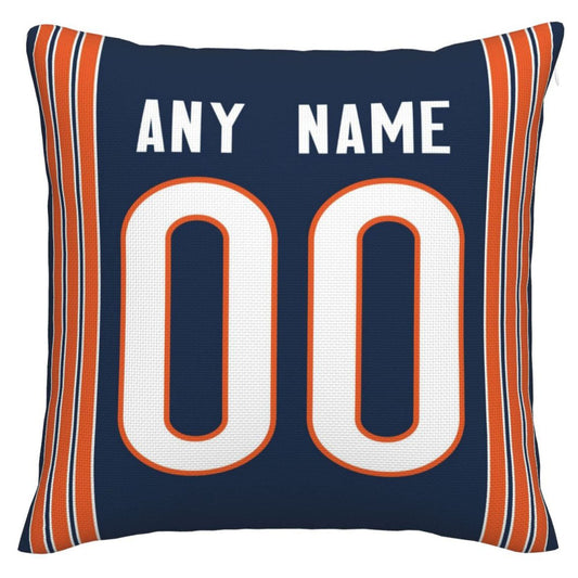 Custom C.Bears Pillow Decorative Throw Pillow Case - Print Personalized Football Team Fans Name & Number Birthday Gift Football Pillows - Main View