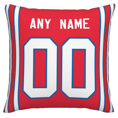 Custom B.Bills Pillow Royal Football Team Decorative Throw Pillow Case Print Personalized Football Style Fans Letters & Number Birthday Gift Football Pillows - Main View