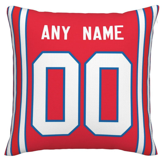 Custom B.Bills Pillow Royal Football Team Decorative Throw Pillow Case Print Personalized Football Style Fans Letters & Number Birthday Gift Football Pillows - Main View