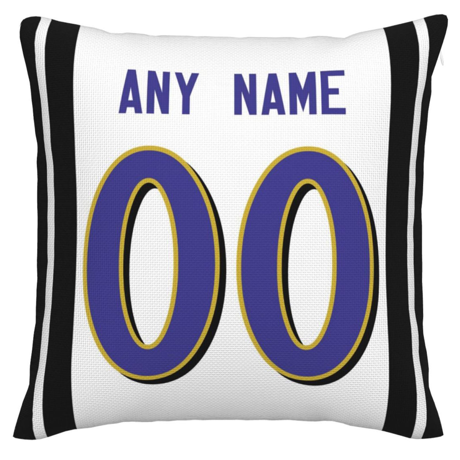 Custom B.Ravens Pillow Purple Football Team Decorative Throw Pillow Case Print Personalized Football Style Fans Letters & Number Birthday Gift Football Pillows view 2
