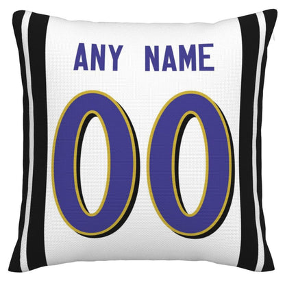 Custom B.Ravens Pillow Purple Football Team Decorative Throw Pillow Case Print Personalized Football Style Fans Letters & Number Birthday Gift Football Pillows view 2